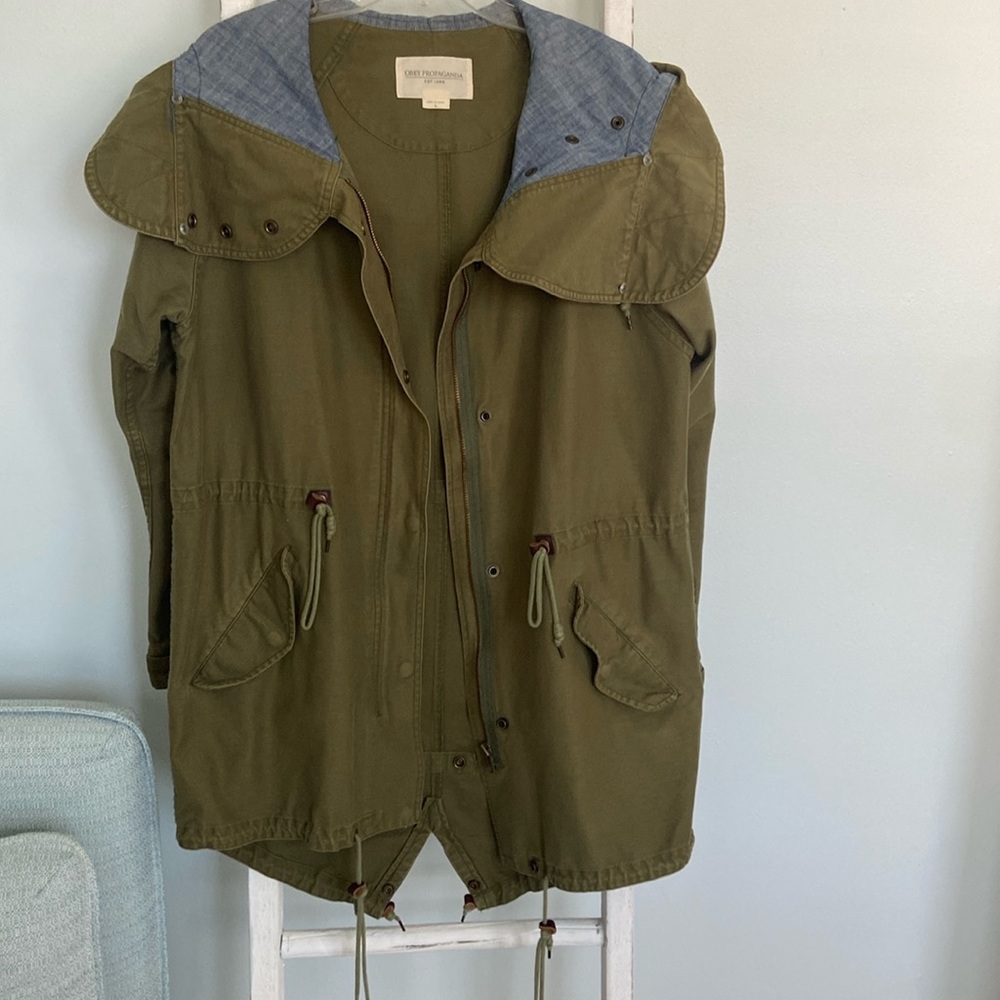 Obey Propaganda Army Green Fatigue Jacket